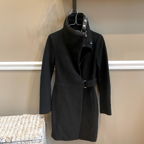 Patrizia Pepe Mock Neck Wool Coat - Picture 2 of 7